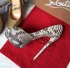 Christian Louboutin lady peep python gray